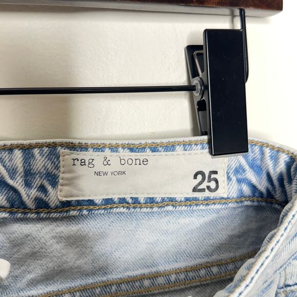 RAG & BONE Rosa Mid Rise Boyfriend Jeans Mica Light Wash {3L51} - Picture 5 of 7